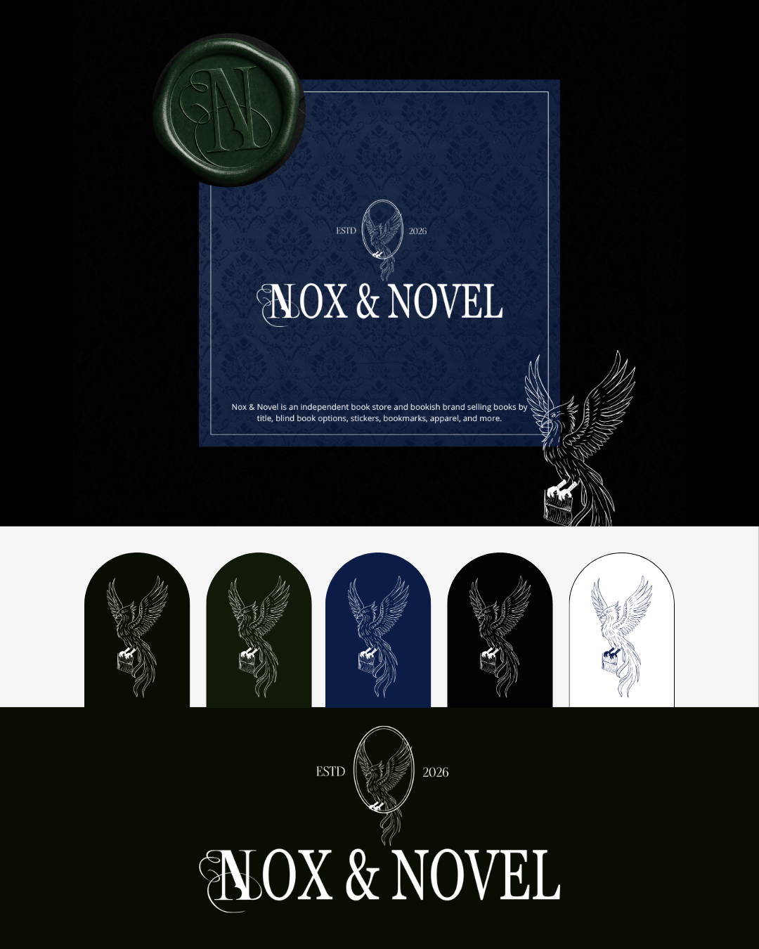 Dark whimsical gothic brand identity design by alternative brand and website designer NC Create